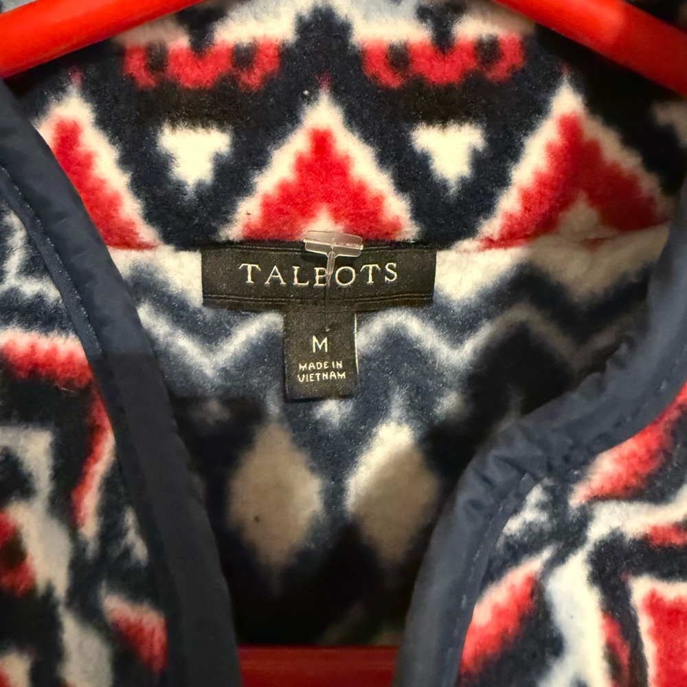 **Not for Sale**Talbots Multicolor Geometric Fleece Jacket - Picture 3 of 6
